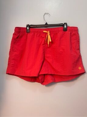 Alpine Design Lux Lipstick Women's Athletic Shorts with Yellow Drawstring